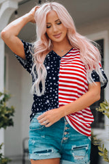 Stars Stripes V-Neck Tee