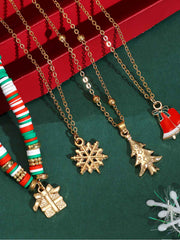 Ensemble de colliers superposés de Noël vintage