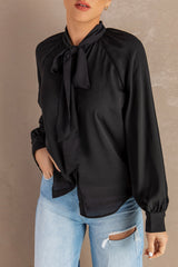 Chemise à col noué et bretelles dans le dos