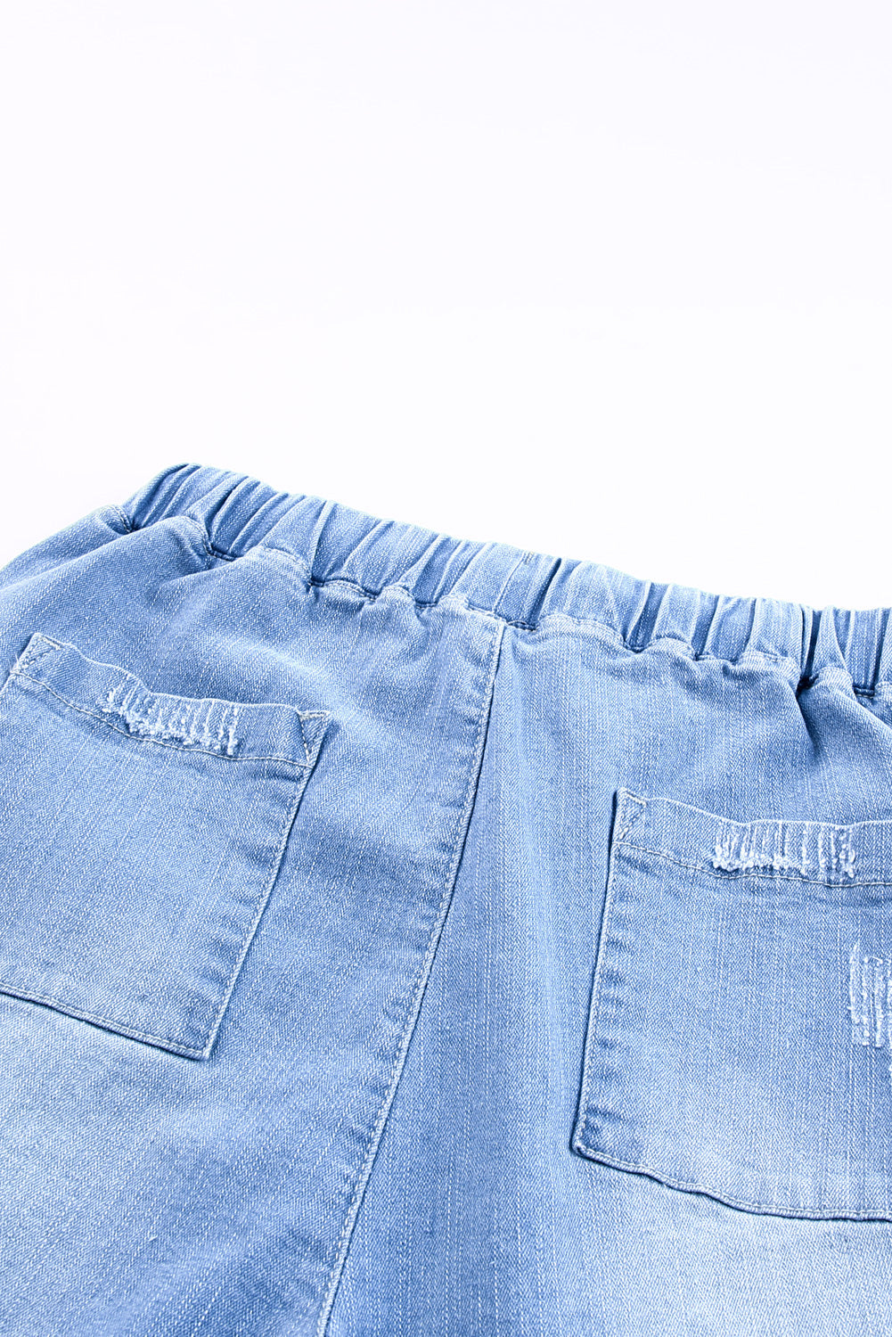 Jogginghose aus Denim im Used-Look mit Taschen