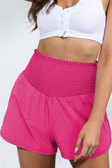 Shorts mit gesmoktem Paperbag-Bund