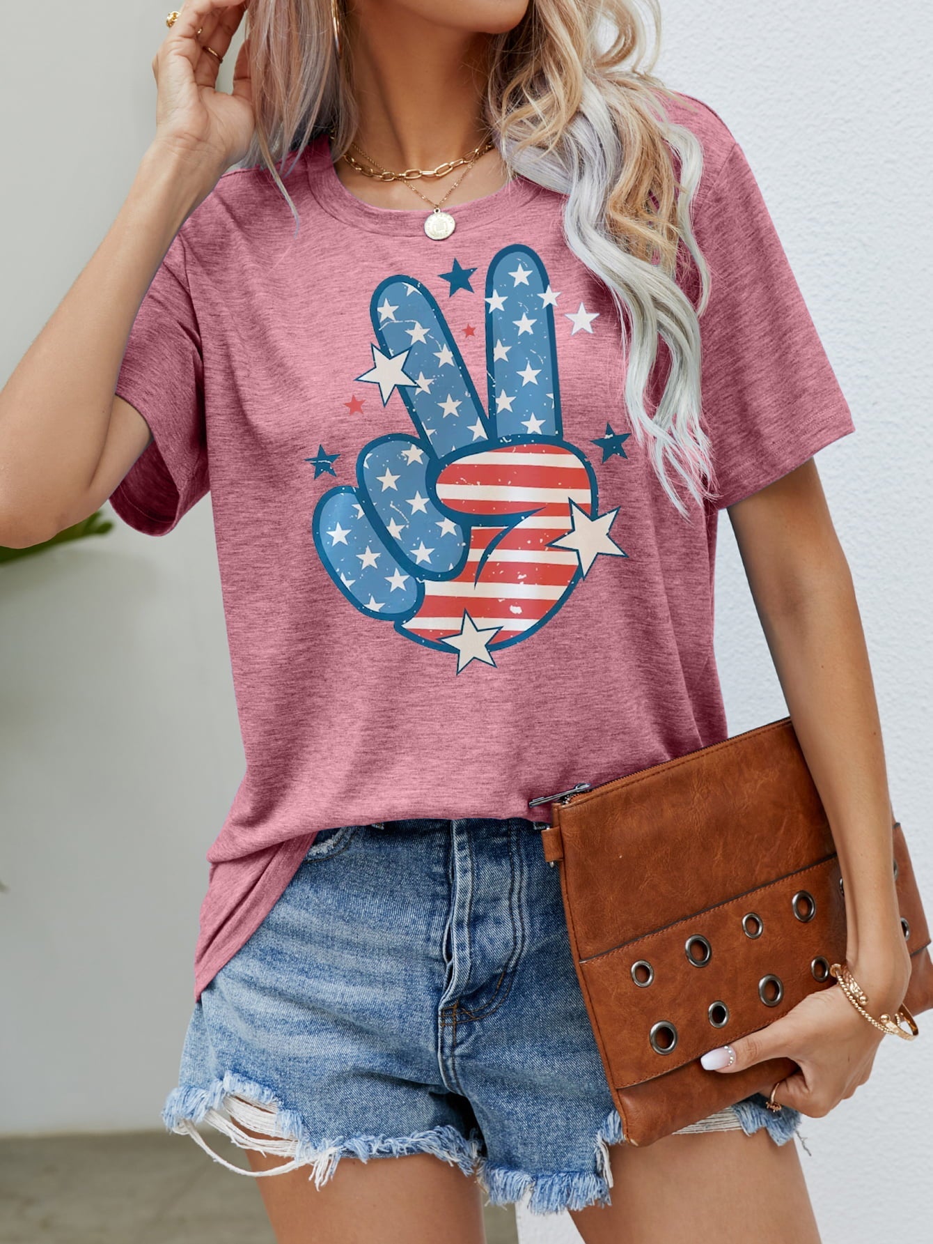 US Flag Peace Sign HGraphic Tee