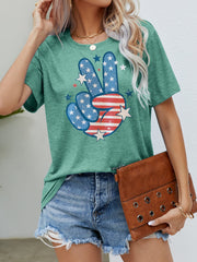 US Flag Peace Sign HGraphic Tee