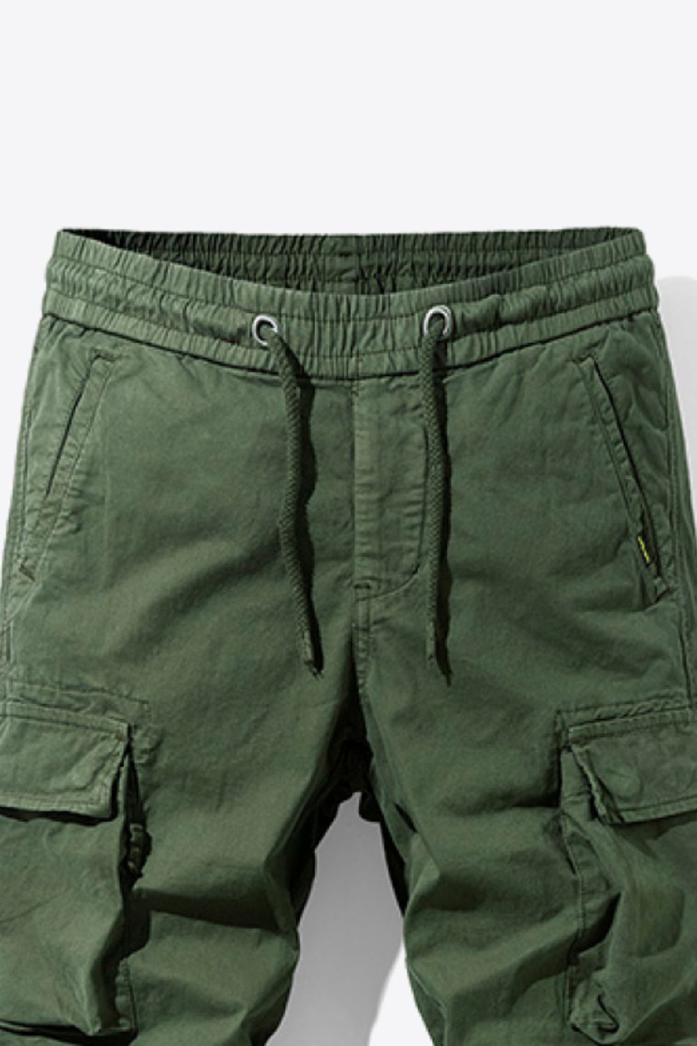 Drawstring Elastic Waist Cargo Joggers
