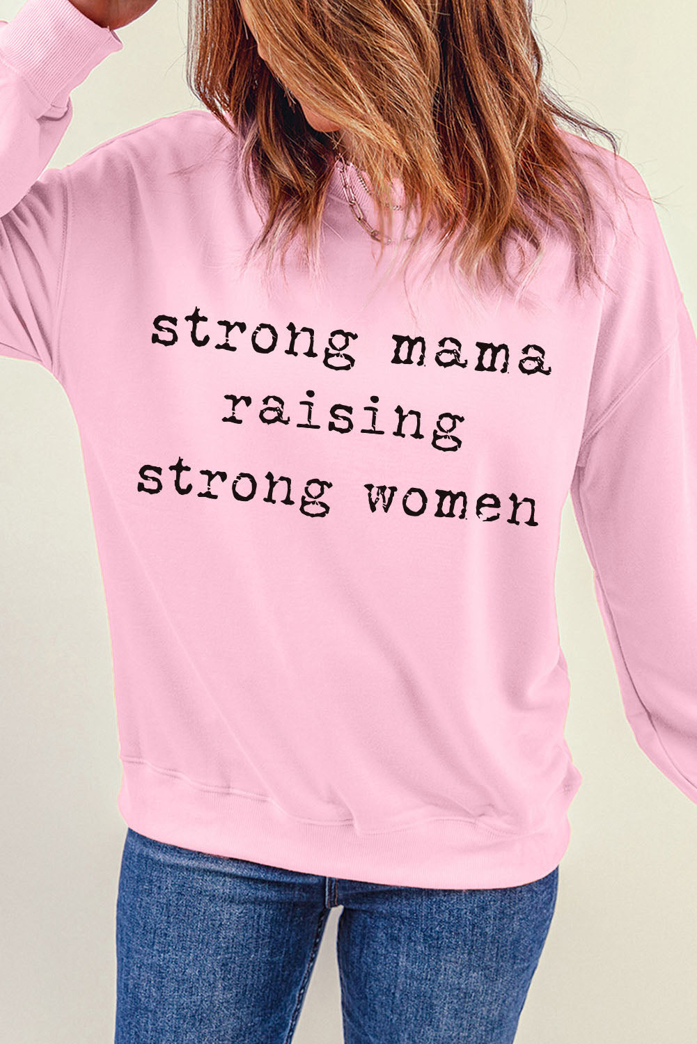 Sweatshirt mit Aufschrift „Strong Mama Raising Strong“