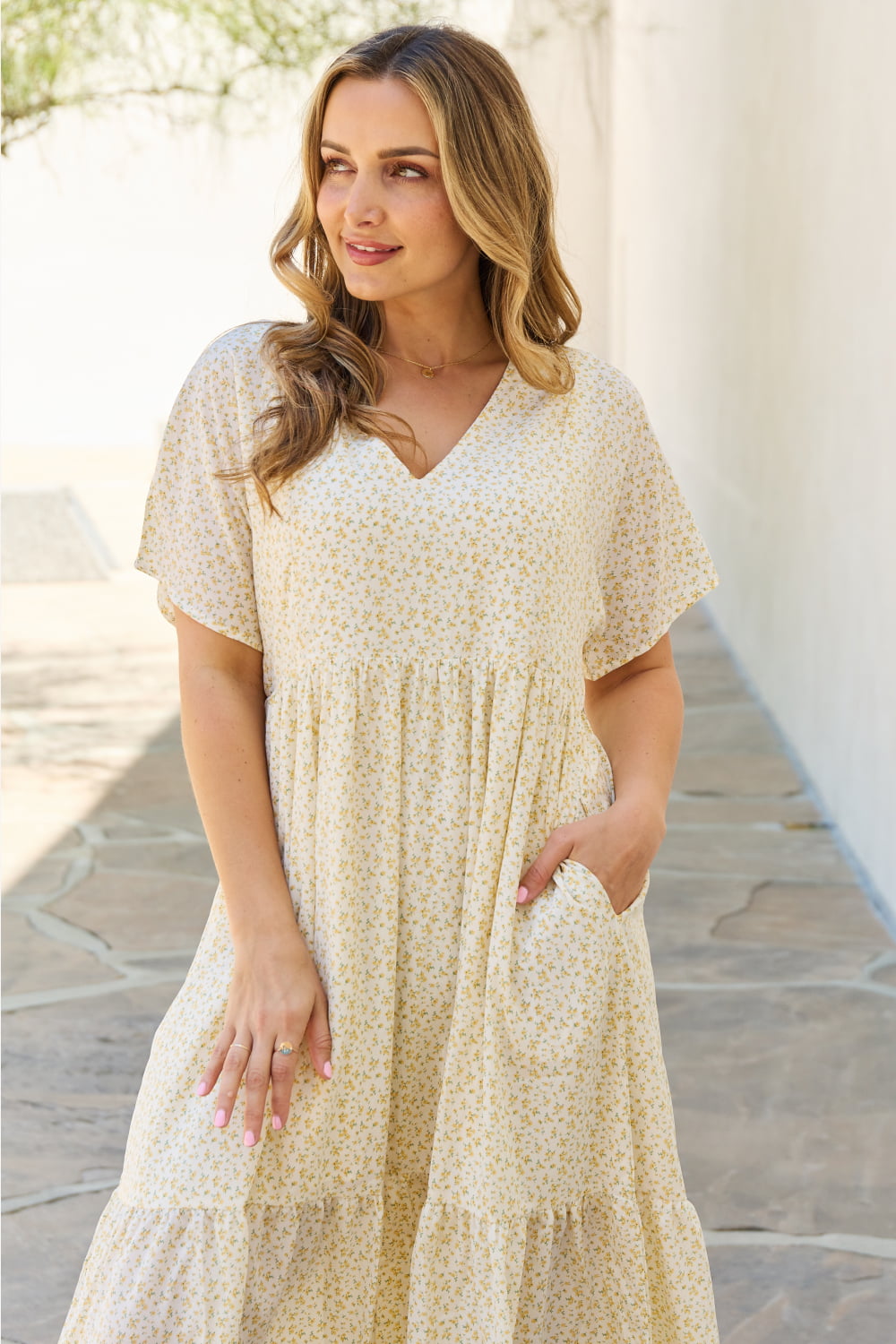 Robe mi-longue à manches kimono HEYSON pour bébé, taille adulte, couleur crème
