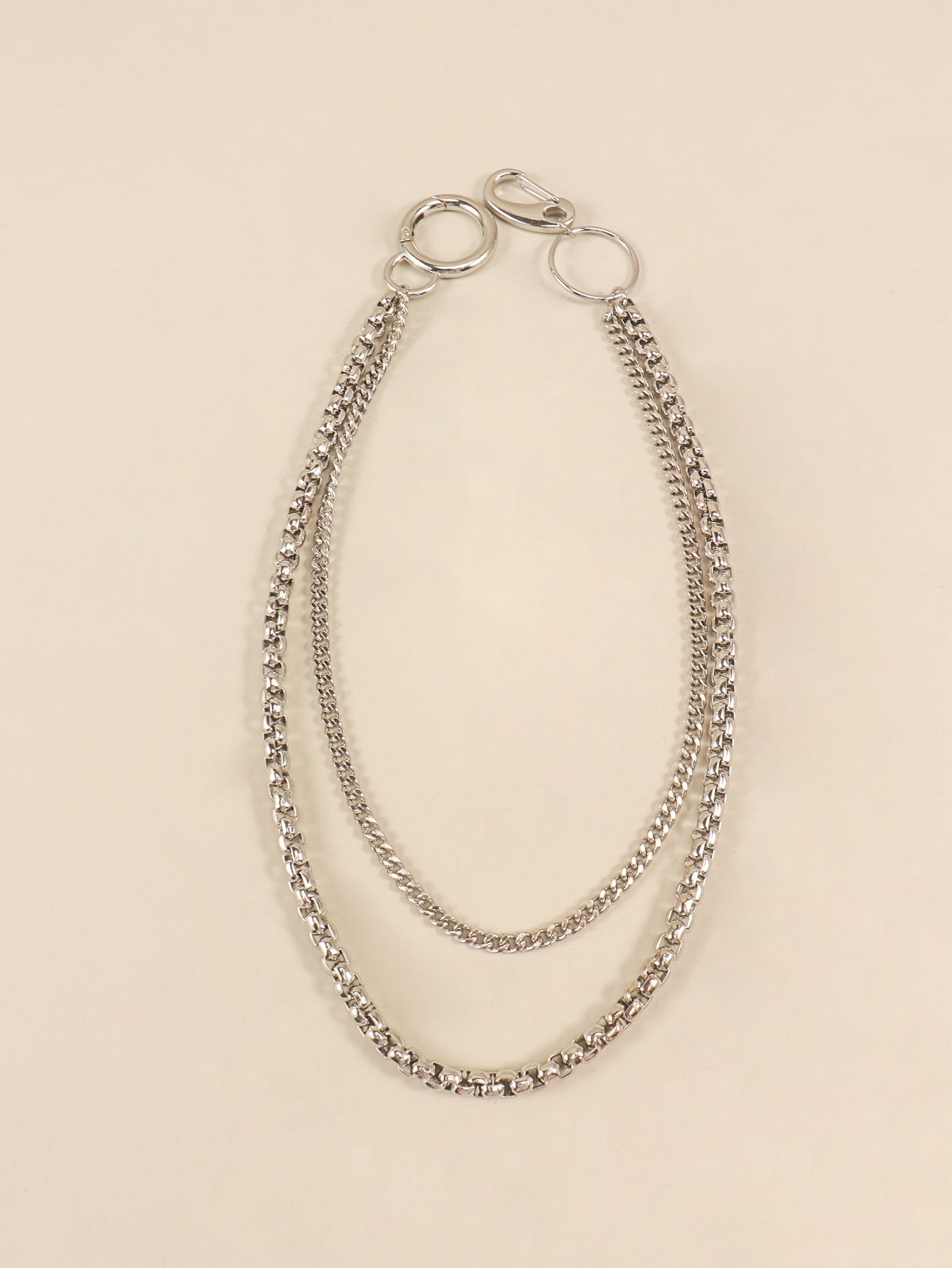 Doppellagiger Metallkettengürtel