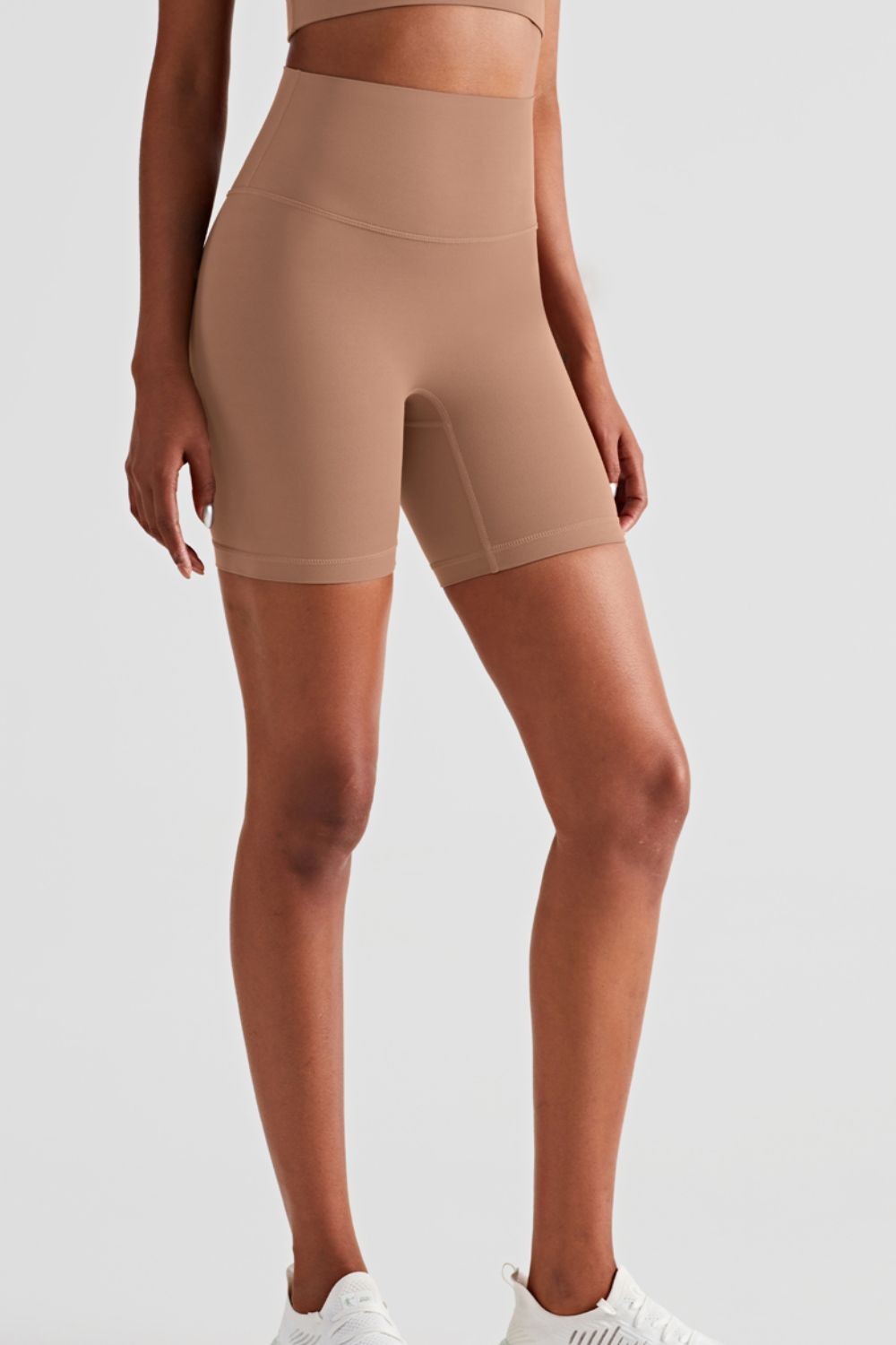 Bikershorts mit hohem Bund und elastischem Bund