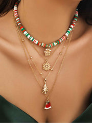 Ensemble de colliers superposés de Noël vintage