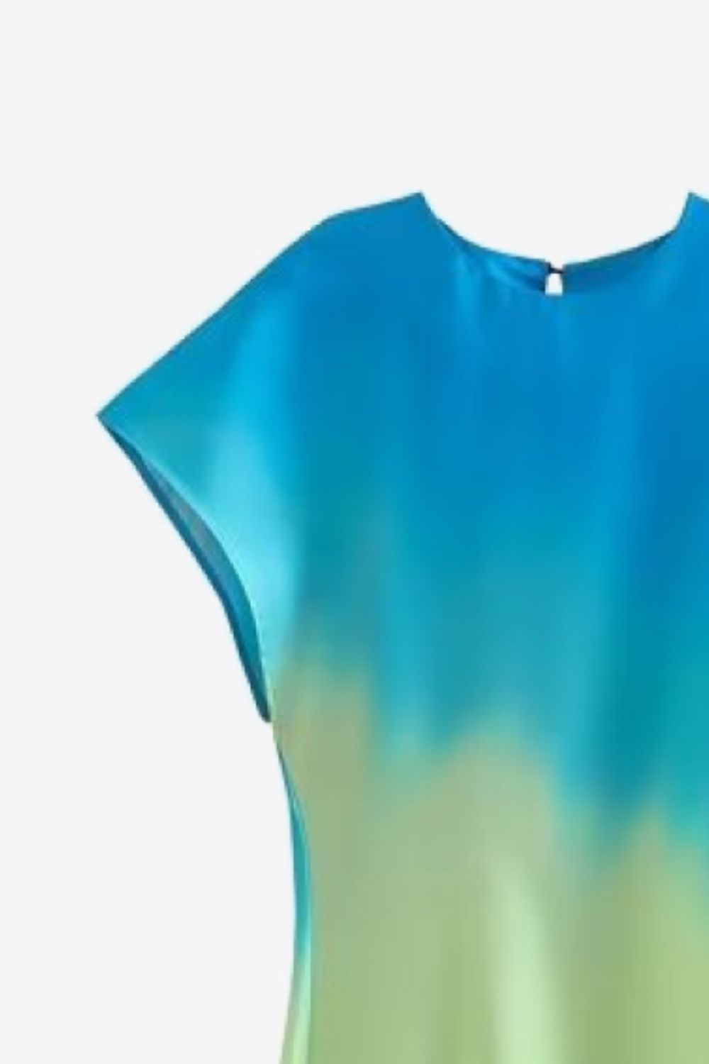 Robe midi à col rond dégradé