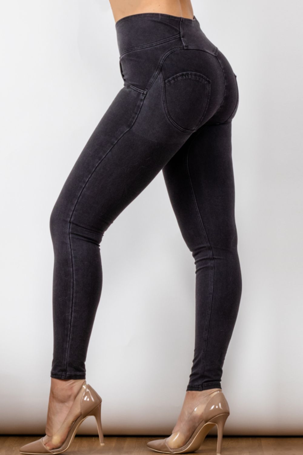 Jean skinny long taille haute