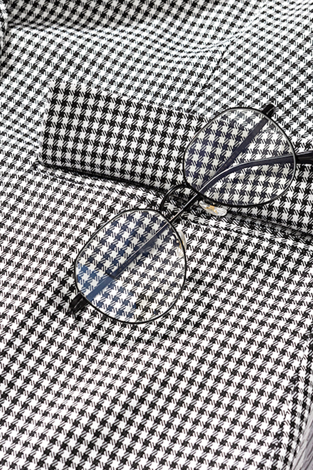 Blazer à carreaux avec col à revers et poignets boutonnés