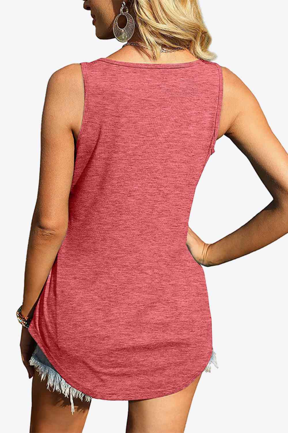 Tanktop mit abgerundetem Saum und quadratischem Ausschnitt