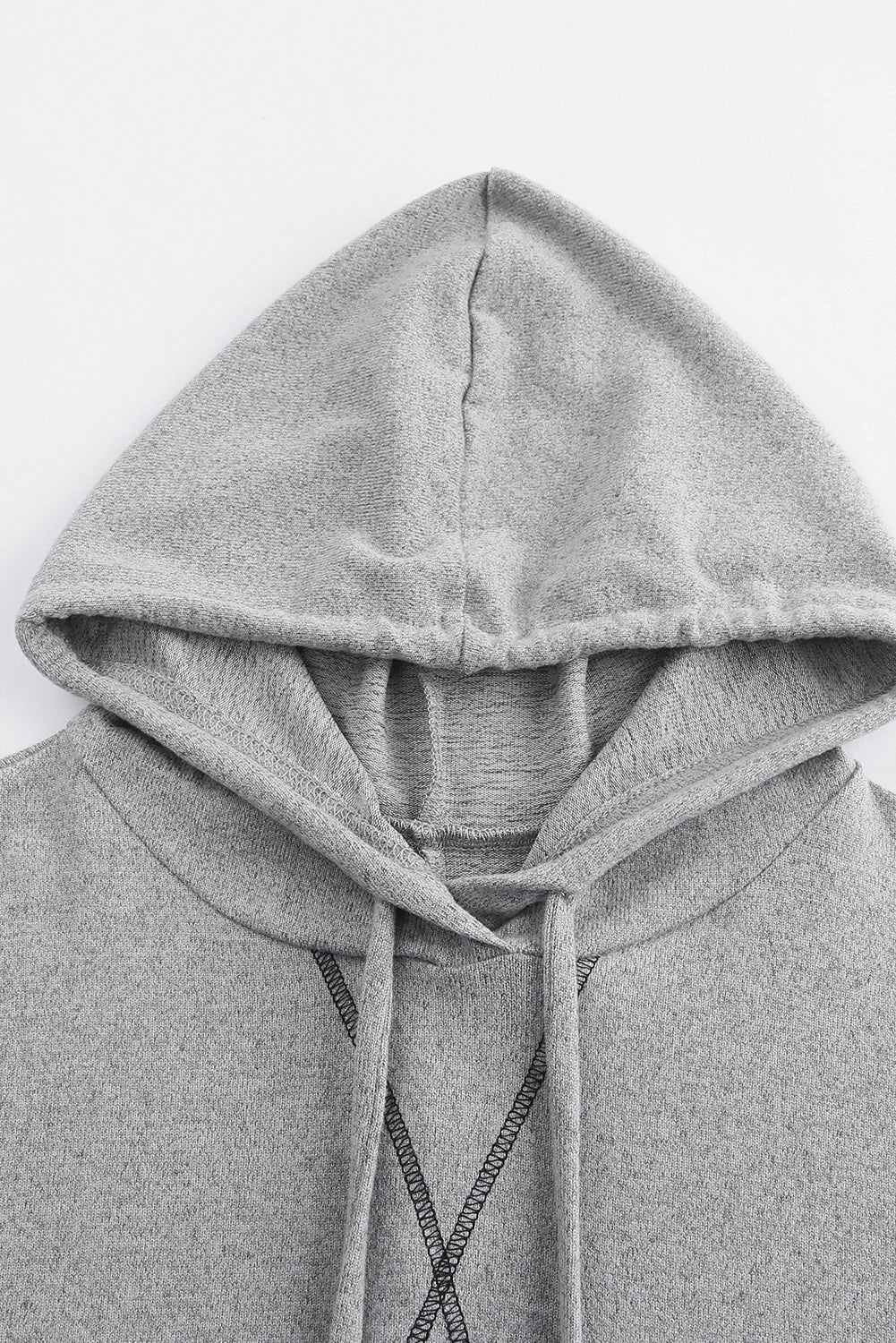 Hoodie mit Kordelzugdetail und hohem Saum