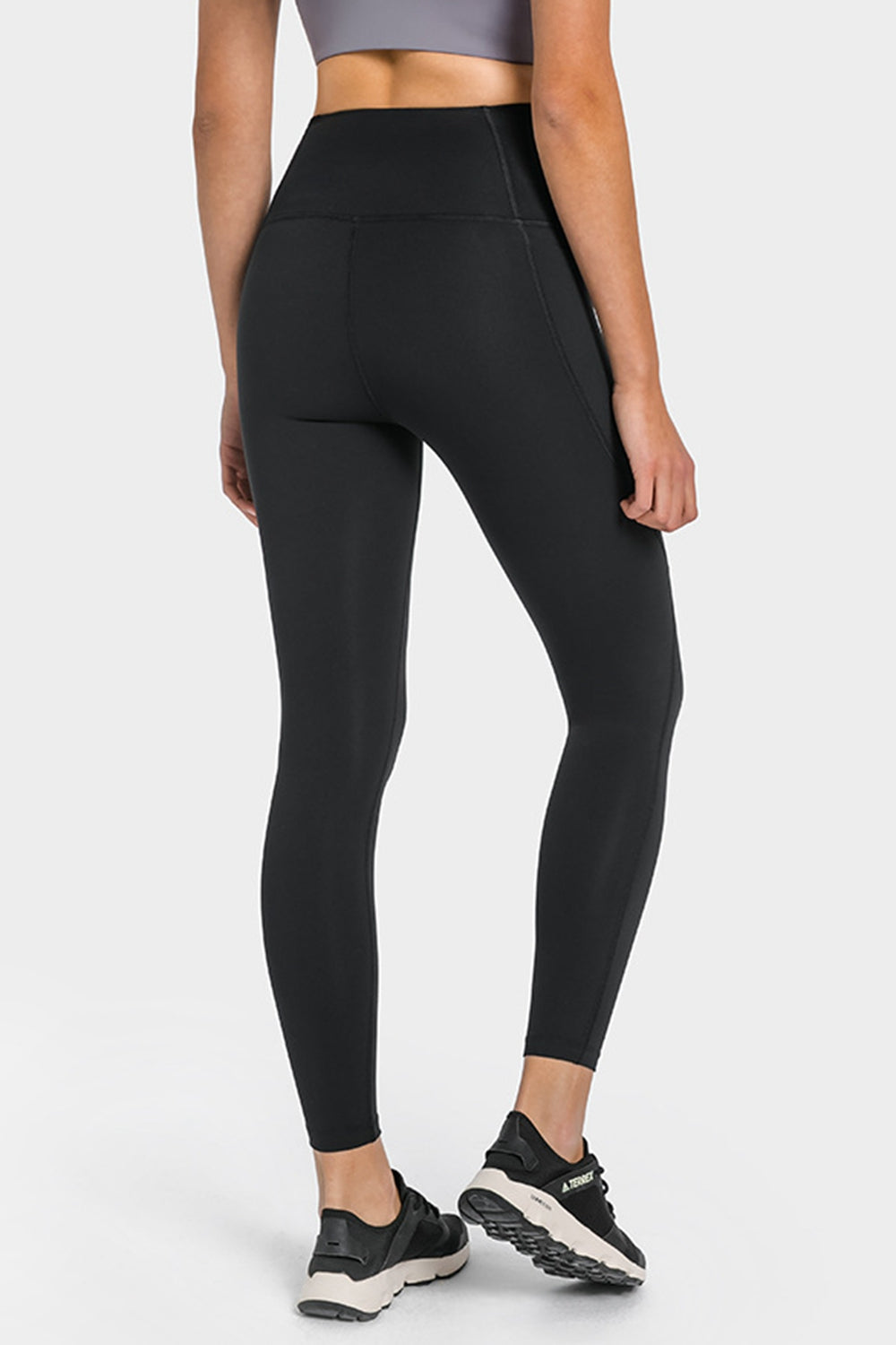Knöchellange Yoga-Leggings mit hoher Taille und Taschen