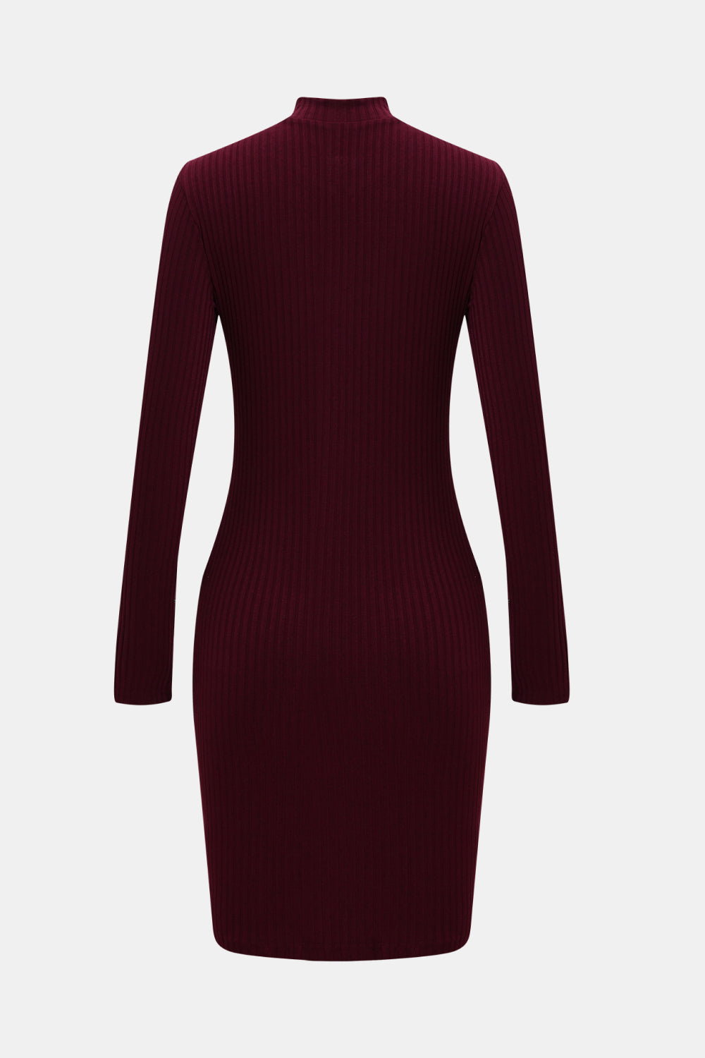 Robe en maille côtelée à quart de zip