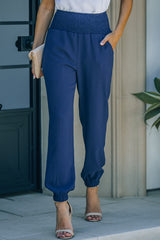 Jogginghose mit gesmokter Taille und Taschen