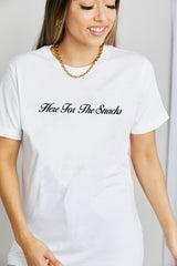 Simply Love HERE THE SNACKS Graphic Cotton T-Shirt