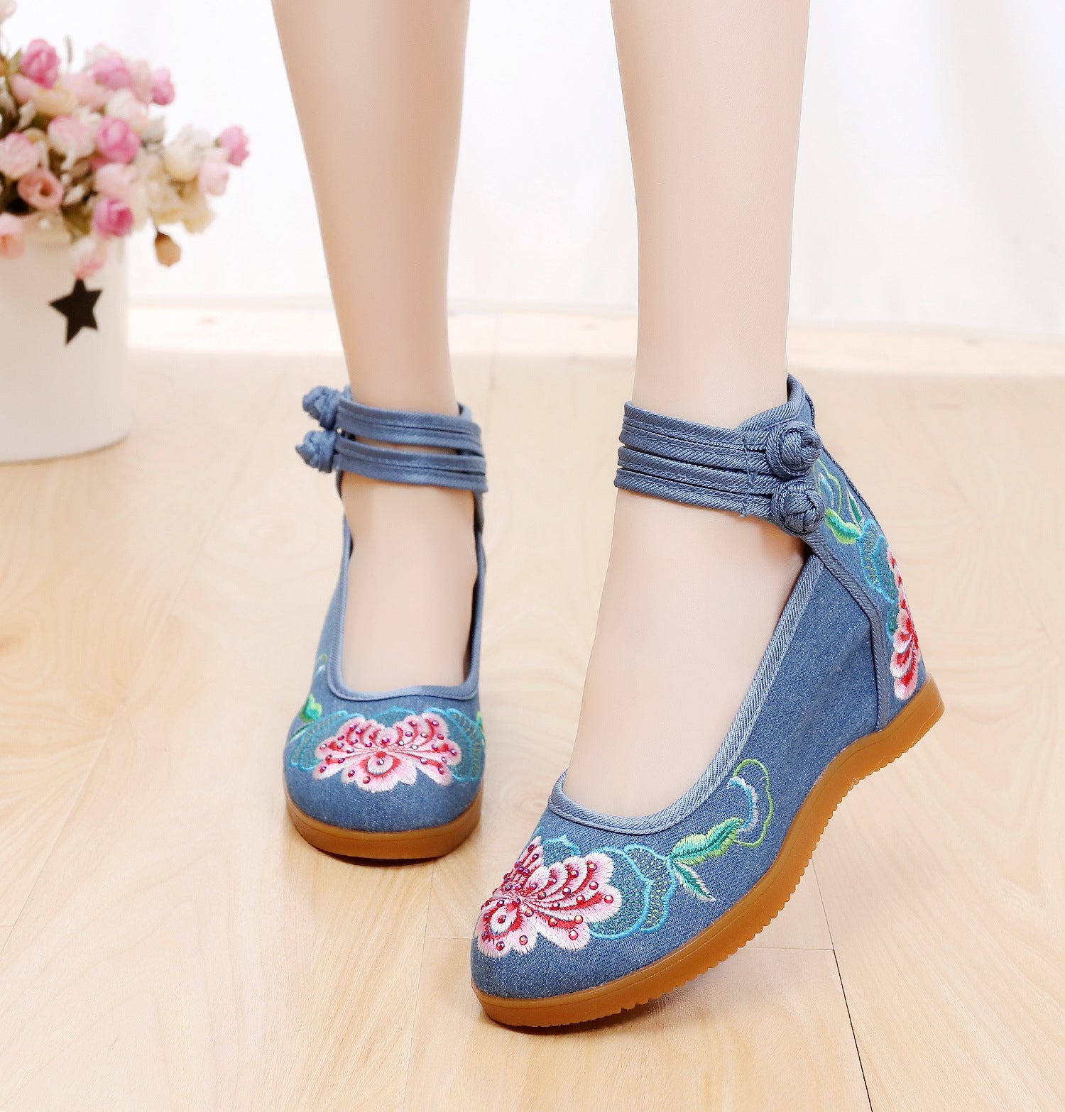 Women's Buckle Height Increasing Insole Bridal High
