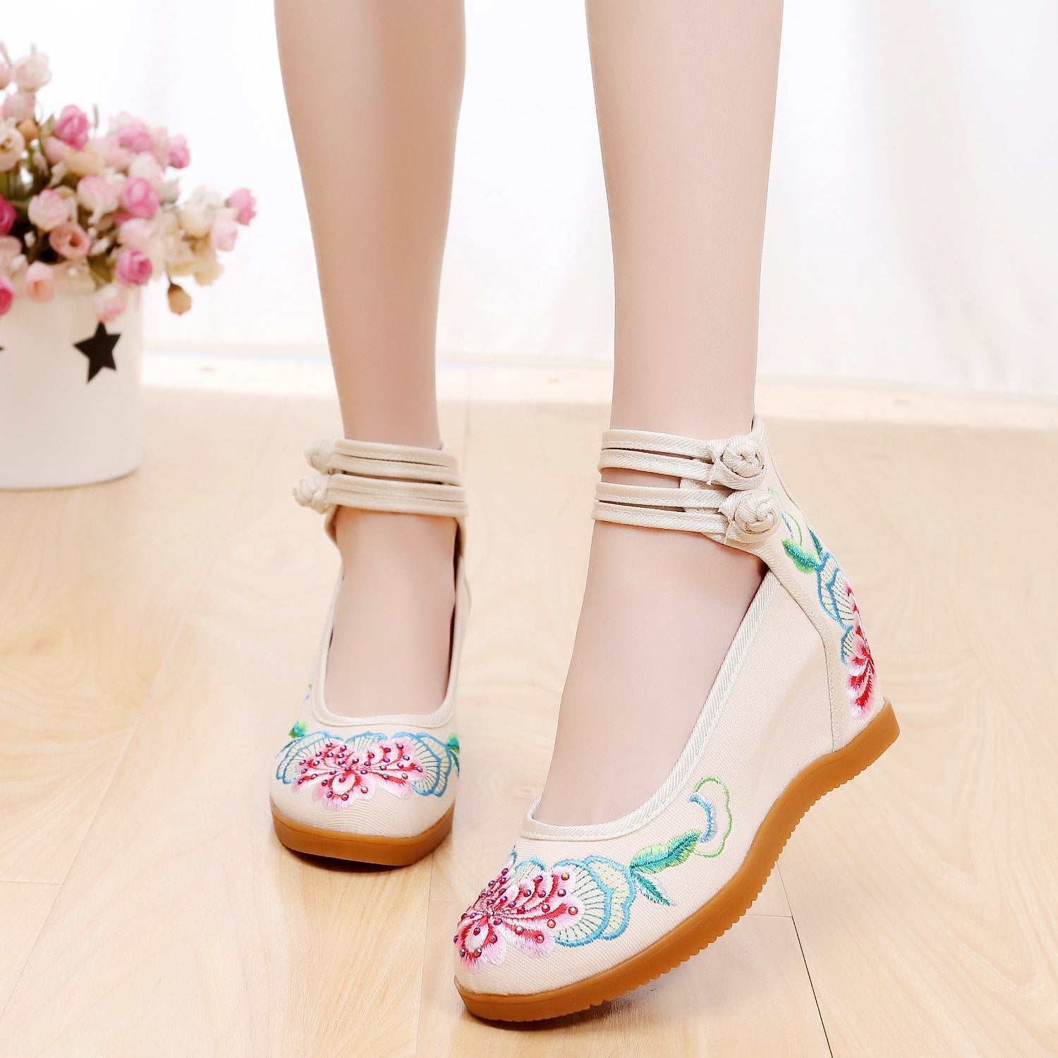 Women's Buckle Height Increasing Insole Bridal High