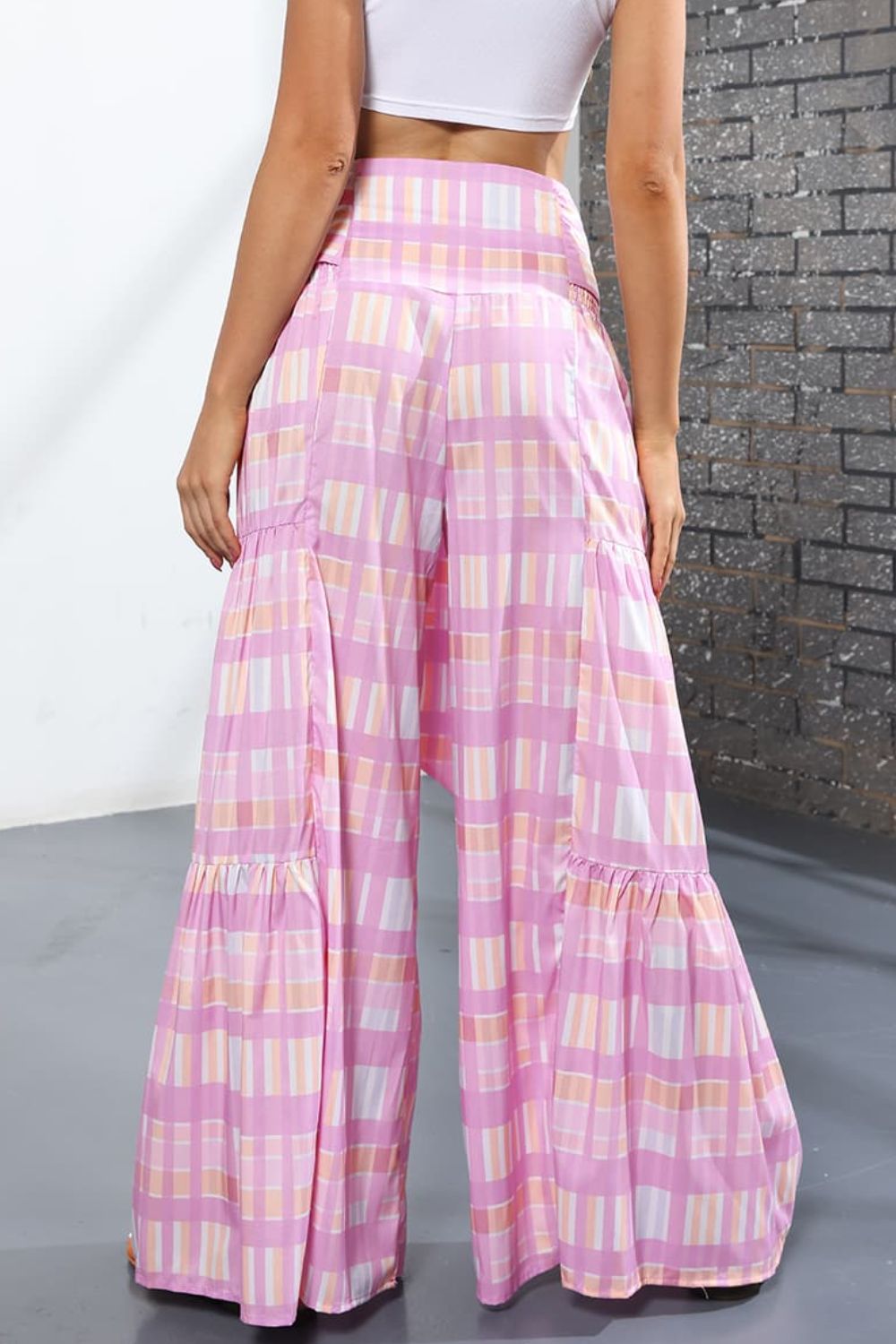 Culotte taille haute nouée imprimée