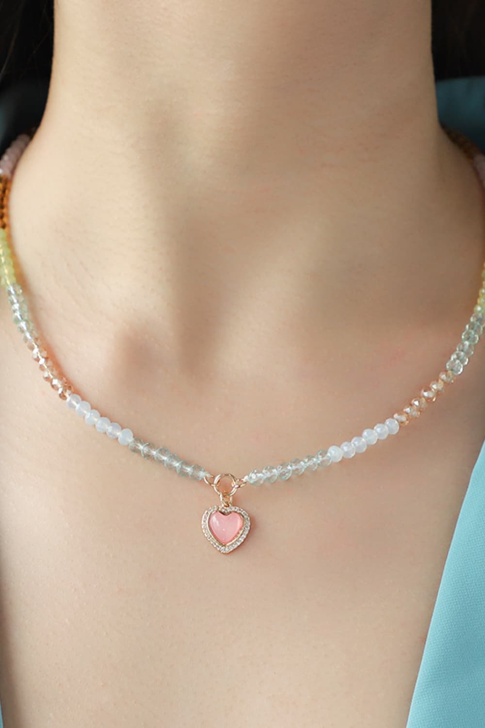 Perlenkette mit Herzanhänger