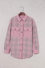 Veste-chemise en velours côtelé à carreaux