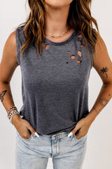 Tanktop mit Rundhalsausschnitt und Used-Look