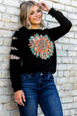 Sweatshirt mit grafischem Leoparden-Patch