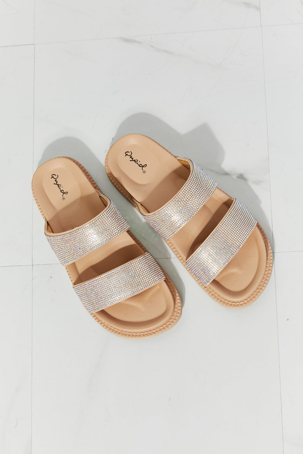 Qupid Glam Girl Rhinestone BSlide Sandal