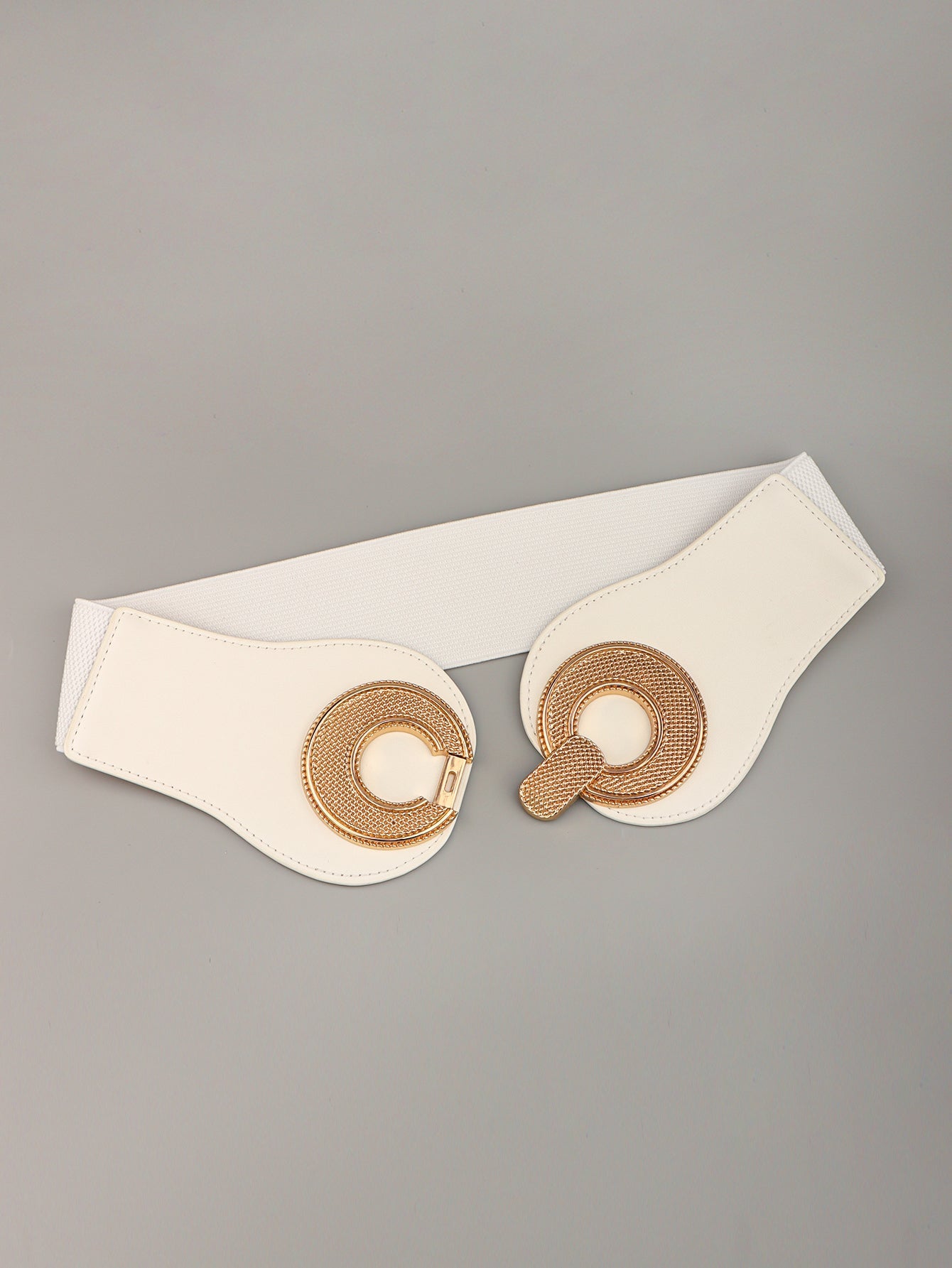 Ceinture élastique en PU avec boucle en alliage
