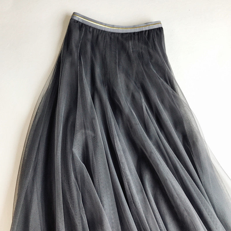 Jupe amincissante taille haute, jupe longue en maille, jupe mi-longue coréenne