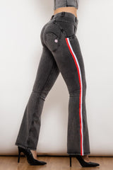 Bootcut-Jeans mit Seitenstreifen