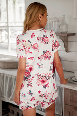 Lounge-Set mit T-Shirt und Shorts mit Kordelzug in der Taille