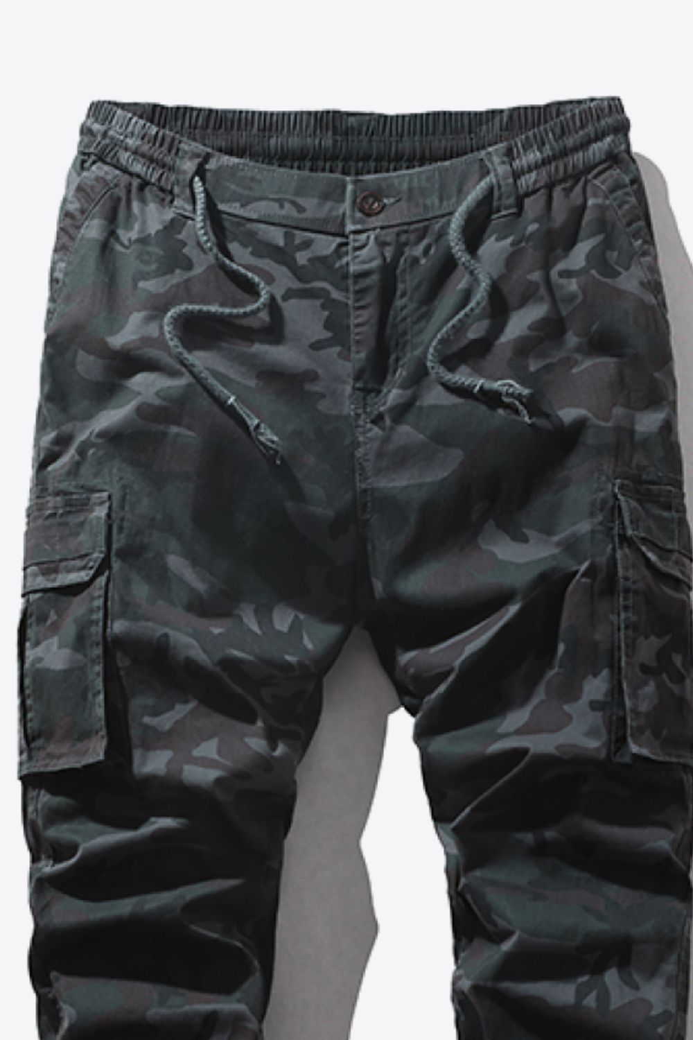 Camouflage Drawstring Waist Joggers