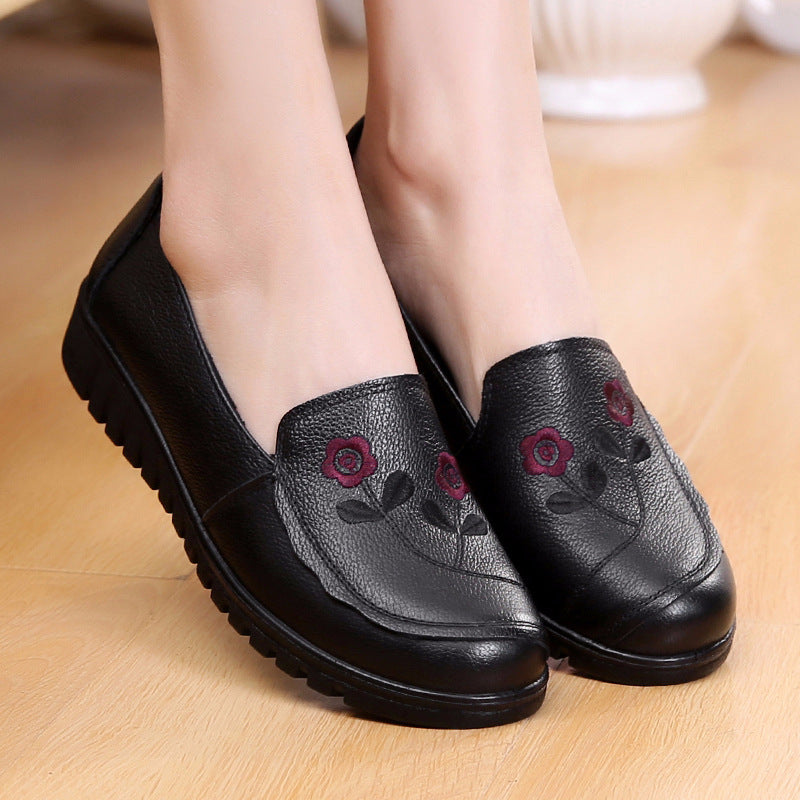 Women's Pumps First Layer Cowhide Mother Soft