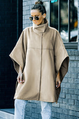 Manteau à manches dolman à boutons-pression