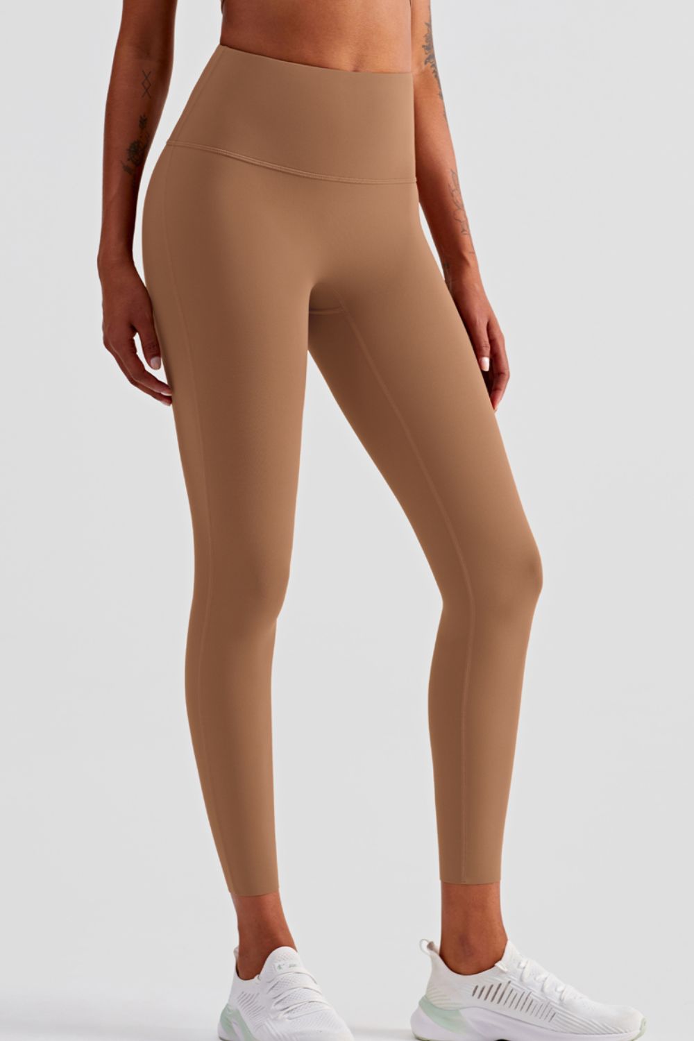 Nahtlose Yoga-Leggings mit hoher Taille und Knöchellänge