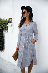 Robe boutonnée à imprimé léopard et ceinture