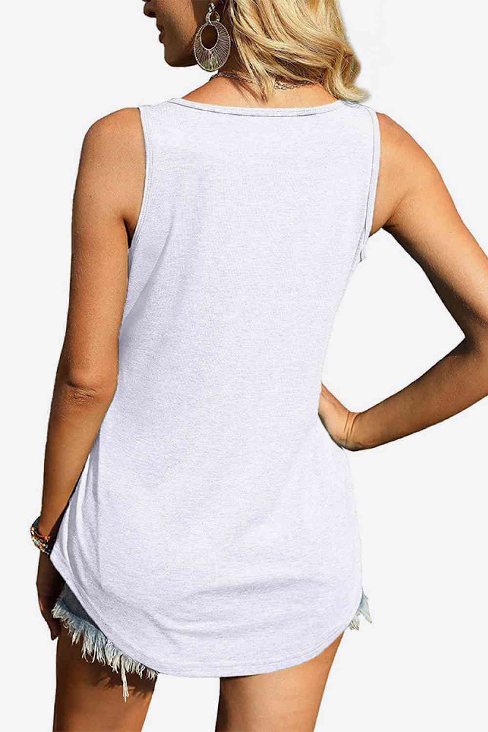 Tanktop mit abgerundetem Saum und quadratischem Ausschnitt