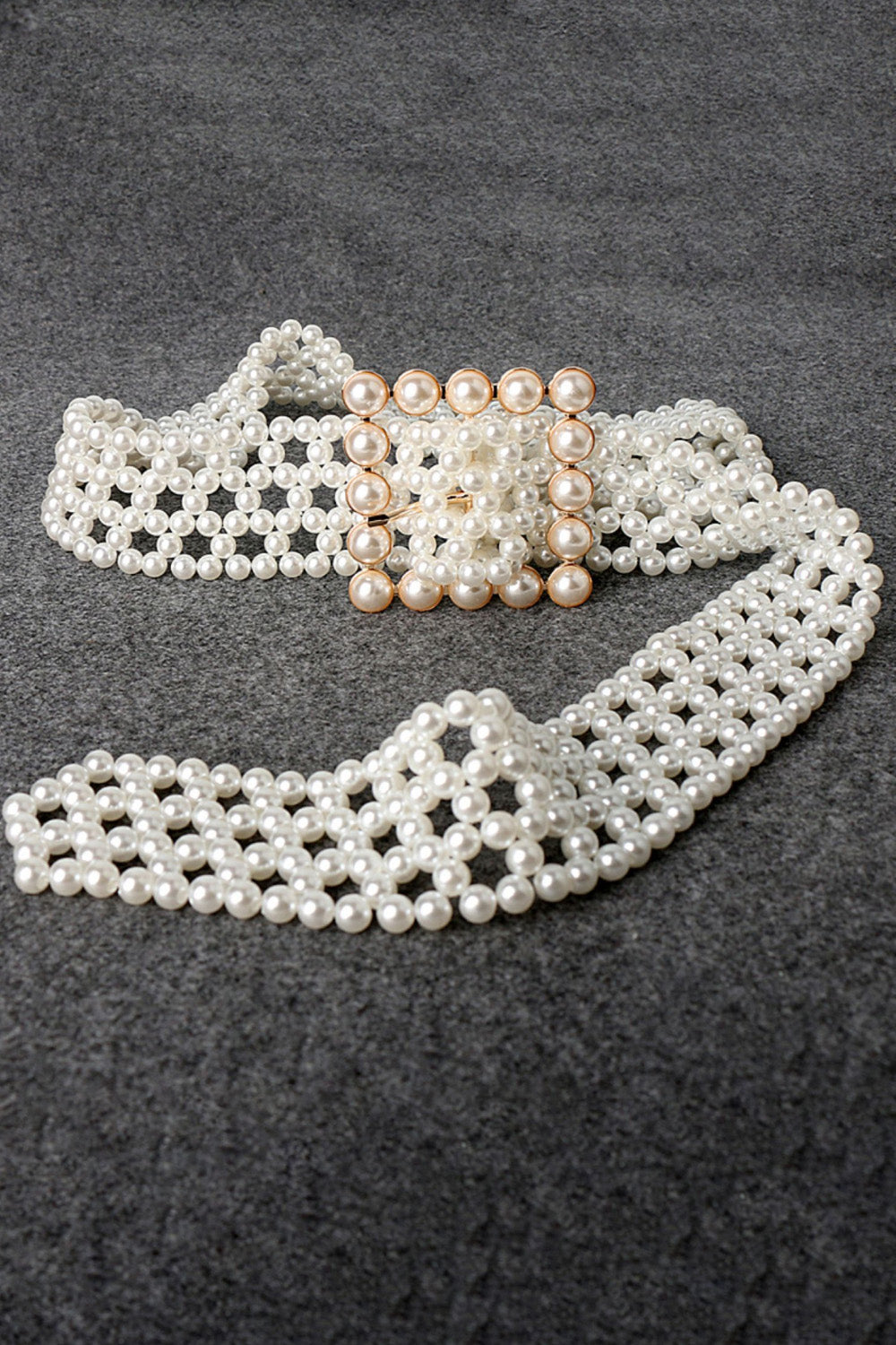 Ceinture en alliage avec boucle en perles