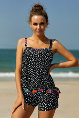 Tankini-Set mit Print und Bindeband