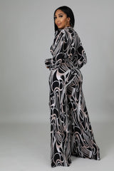 Printed Loose Casual Jumpsuit