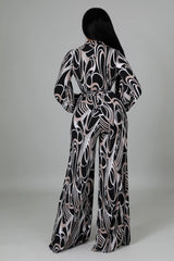 Printed Loose Casual Jumpsuit