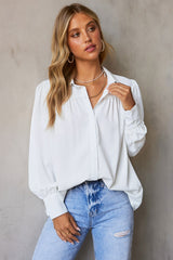 Gathered Detail Puff Sleeve Shirt