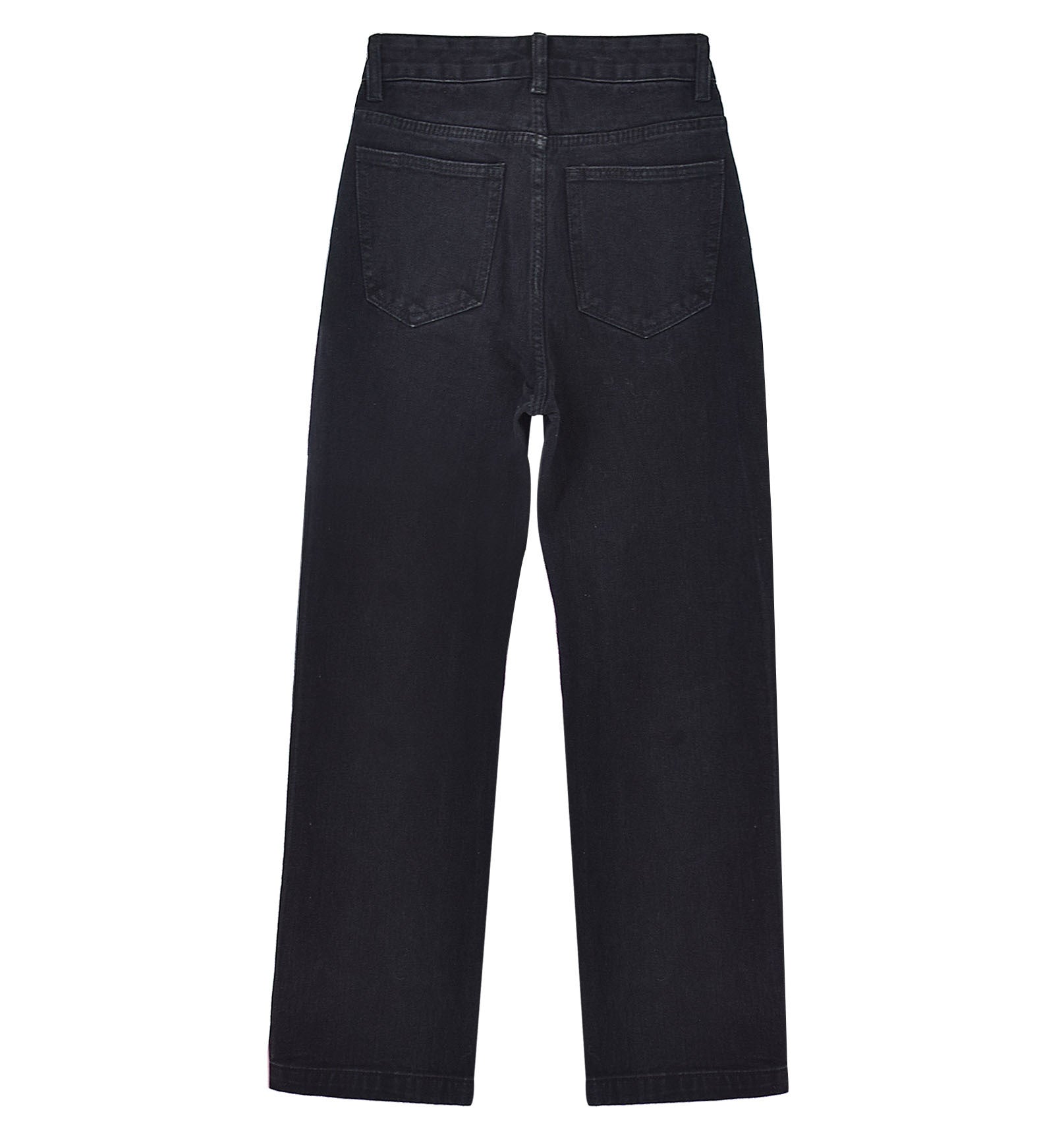 High Waist Straight Cool Black Loose Denim Trousers Draping Ripped Sneakers Mopping Floor Daddy Pants