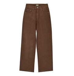 High Waist Straight Loose Brown Denim Trousers Draping Chocolate Street Sneakers Pants