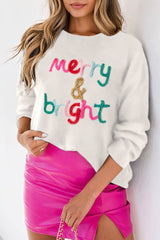 Schwarzer Holly Jolly Freizeitpullover mit Rundhalsausschnitt