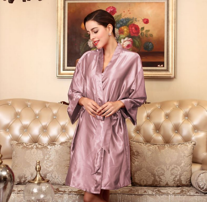 Pajamas Silk Ice Silk Robeeigners plus Size Bathrobe Morning Gowns Loungewear