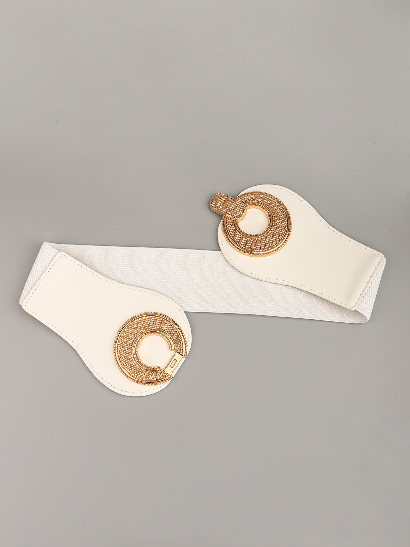 Ceinture élastique en PU avec boucle en alliage